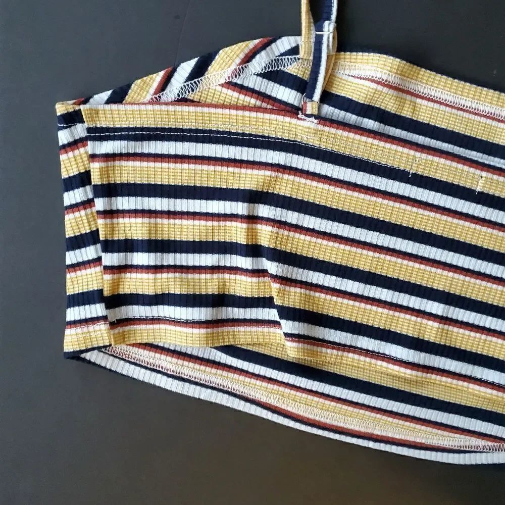 Shein Curve Striped Cropped Tank Top - Picture 8 of 10